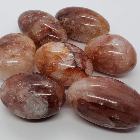 Fire Quartz Palm Stones - Picture 1 of 1